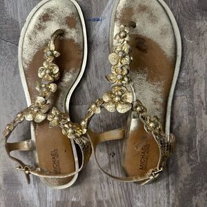 Michael Kors Gold Summer Sandals